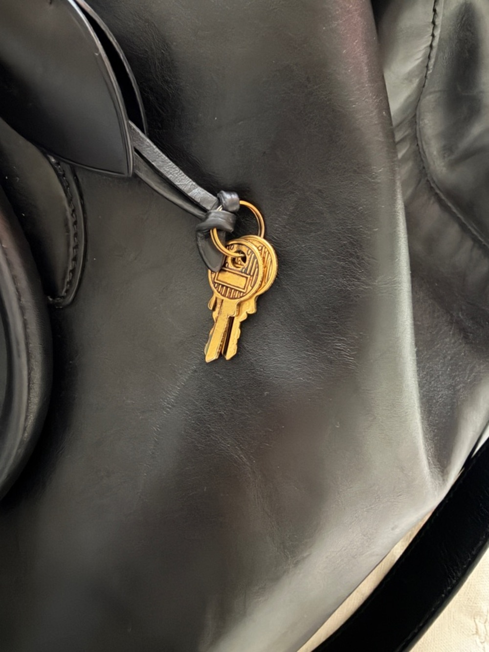 KHAITE Black Leather Duffel with Gold Hardware - Picture 7 of 10